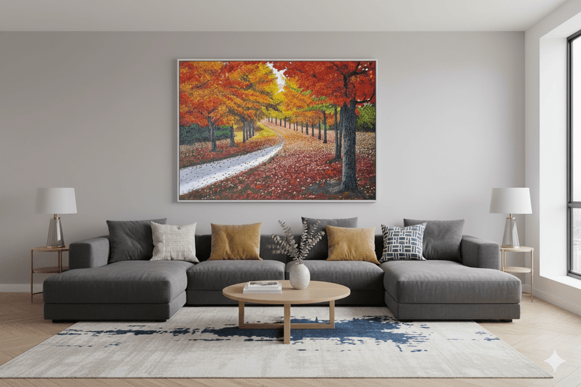 Rừng Cây Lá Đỏ Mùa Thu